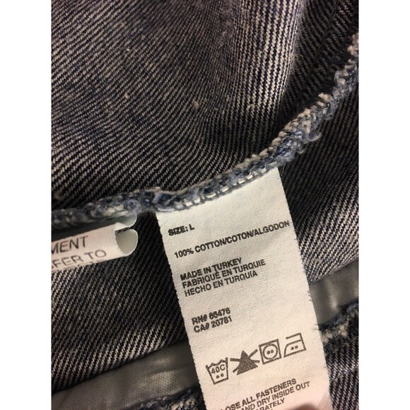Tommy Hilfiger Jeans Womens Denim Jacket Y2K Vintage Dark Wash Large L - Picture 6 of 7